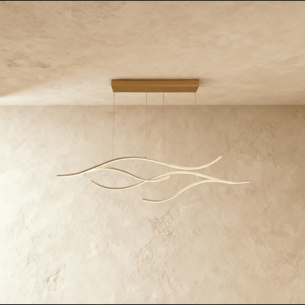 Sculpted Wave Chandelier In Aluminum And Silicone For Modern Interiors
