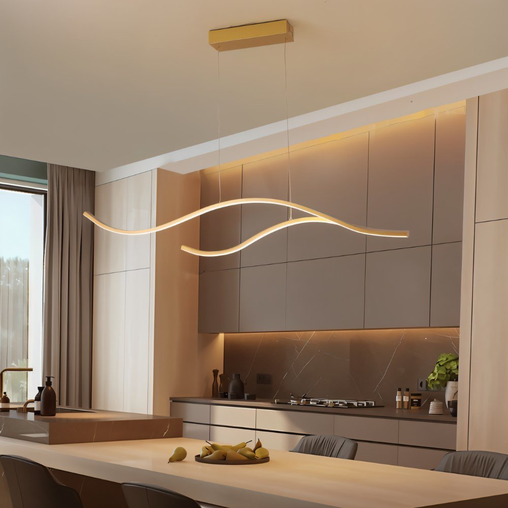 Sculpted Wave Chandelier In Aluminum And Silicone For Modern Interiors