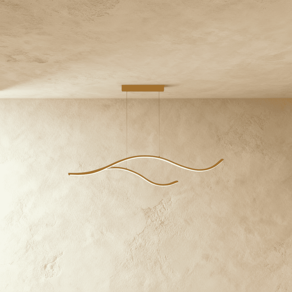 Sculpted Wave Chandelier In Aluminum And Silicone For Modern Interiors