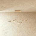 Lámpara de araña Sculpted Wave en aluminio y silicona para interiores modernos  