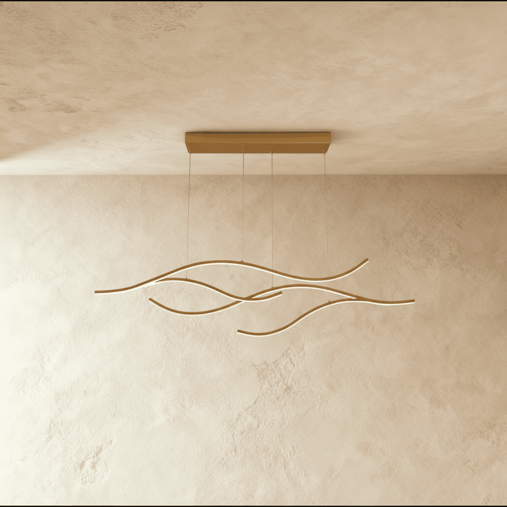 Sculpted Wave Chandelier In Aluminum And Silicone For Modern Interiors
