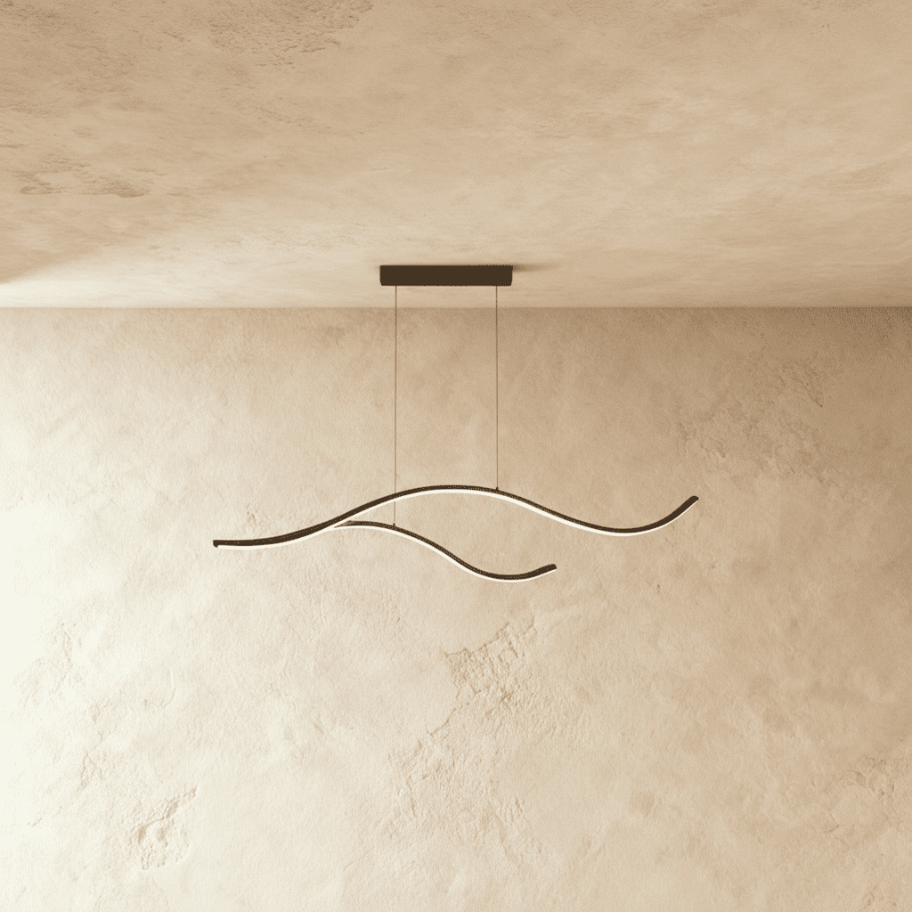 Sculpted Wave Chandelier In Aluminum And Silicone For Modern Interiors