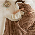 Snowhaven Reversible Wool Blanket, Lambswool & Microfiber Flannel