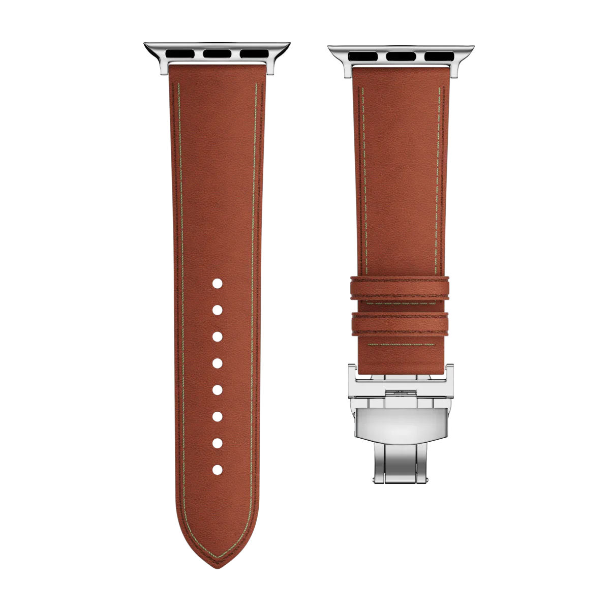 Avelon leren horlogeband voor Apple Watch, vlindersluiting gesp