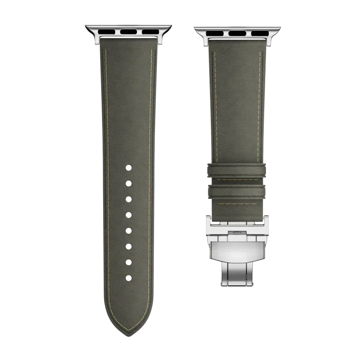 Avelon leren horlogeband voor Apple Watch, vlindersluiting gesp
