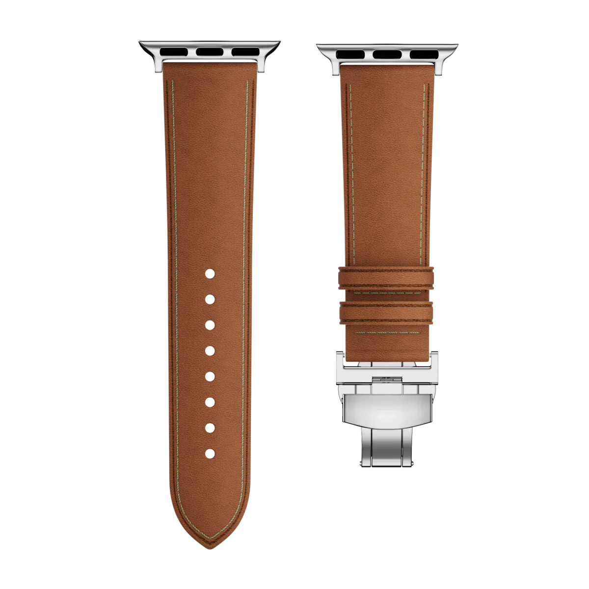 Avelon leren horlogeband voor Apple Watch, vlindersluiting gesp