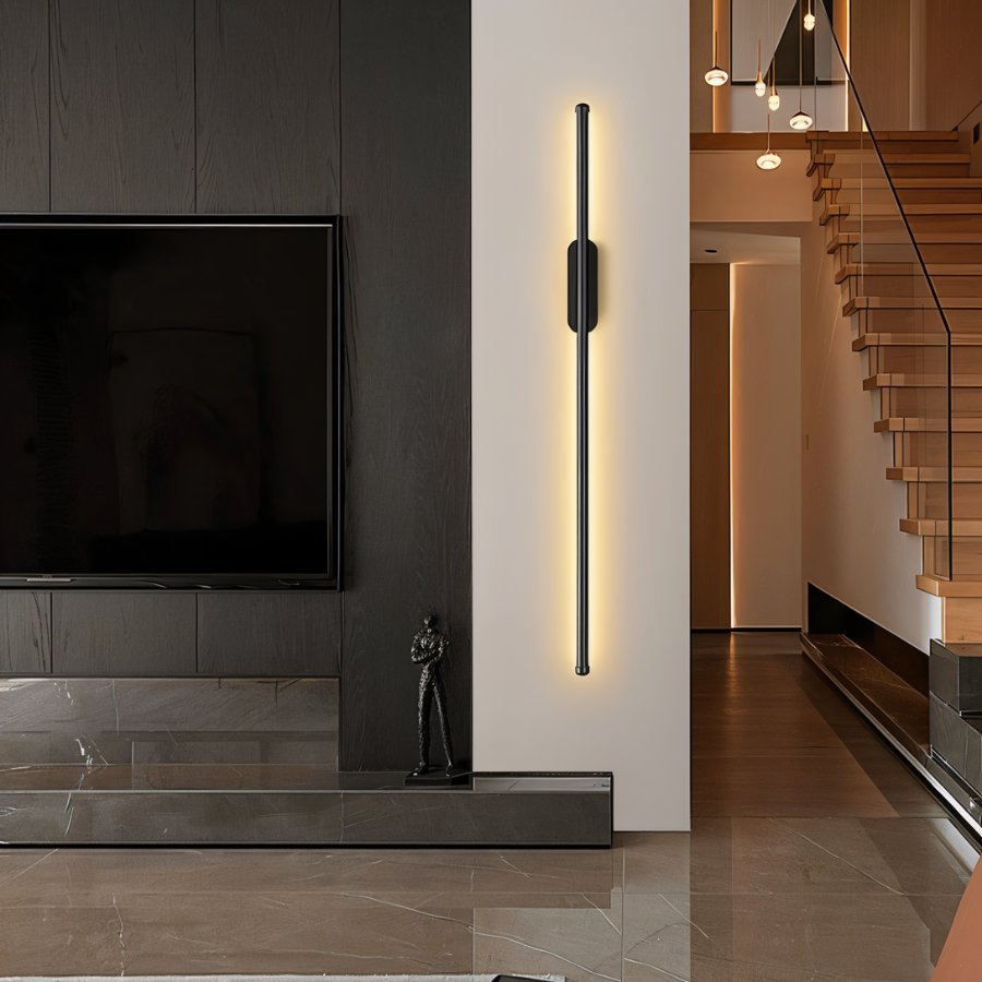 מנורת קיר LED צינור Opaline מאלומיניום לאווירה מודרנית