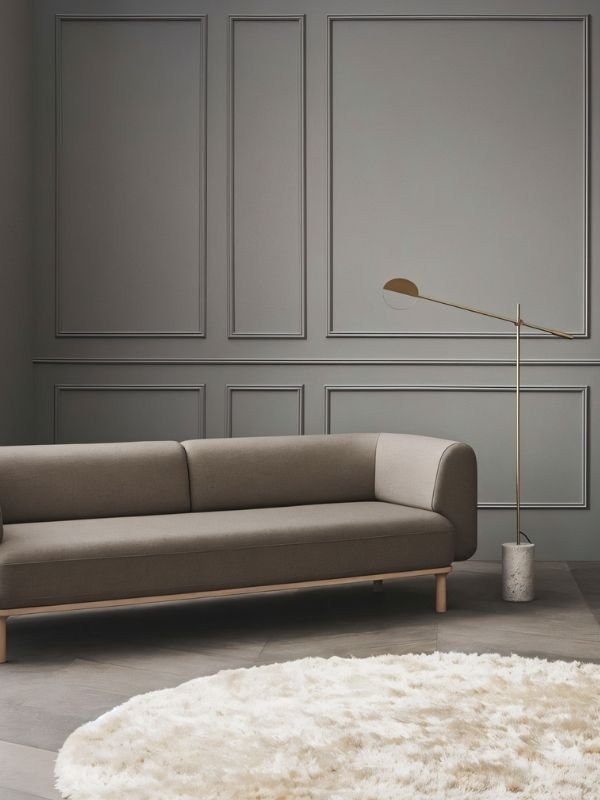 Terra Disc Sculpted Floor Lamp With Adjustable Arm And Disc Shade