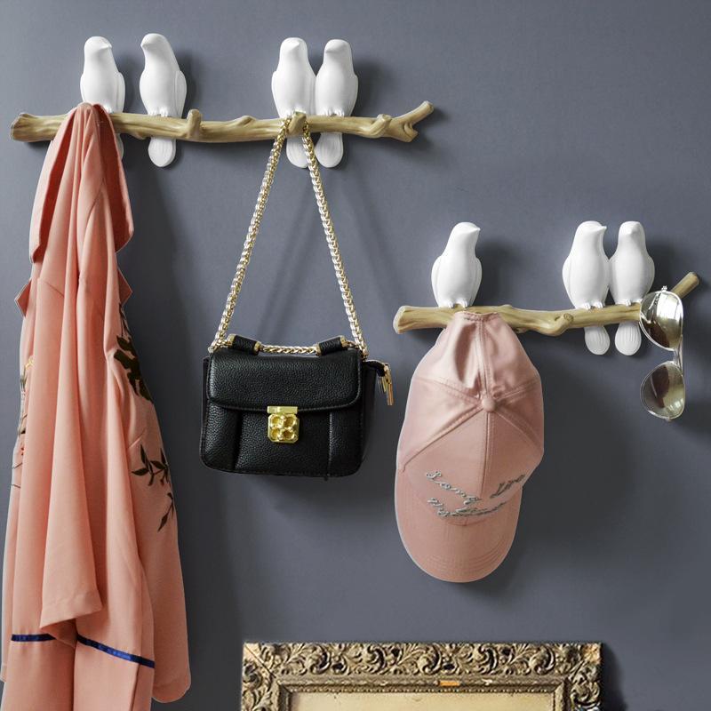 Liora Resin Wall Hook, Bird Branch Design for Coats & Scarves