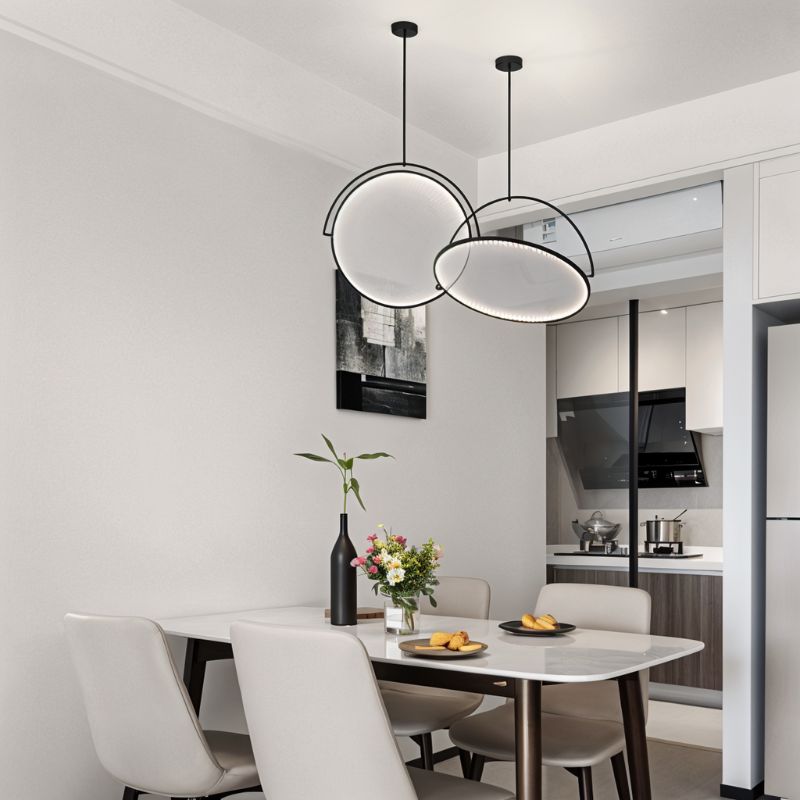 Candeeiro de Teto LED Nebula Portals com Difusor de Tecido e Estrutura em Aço