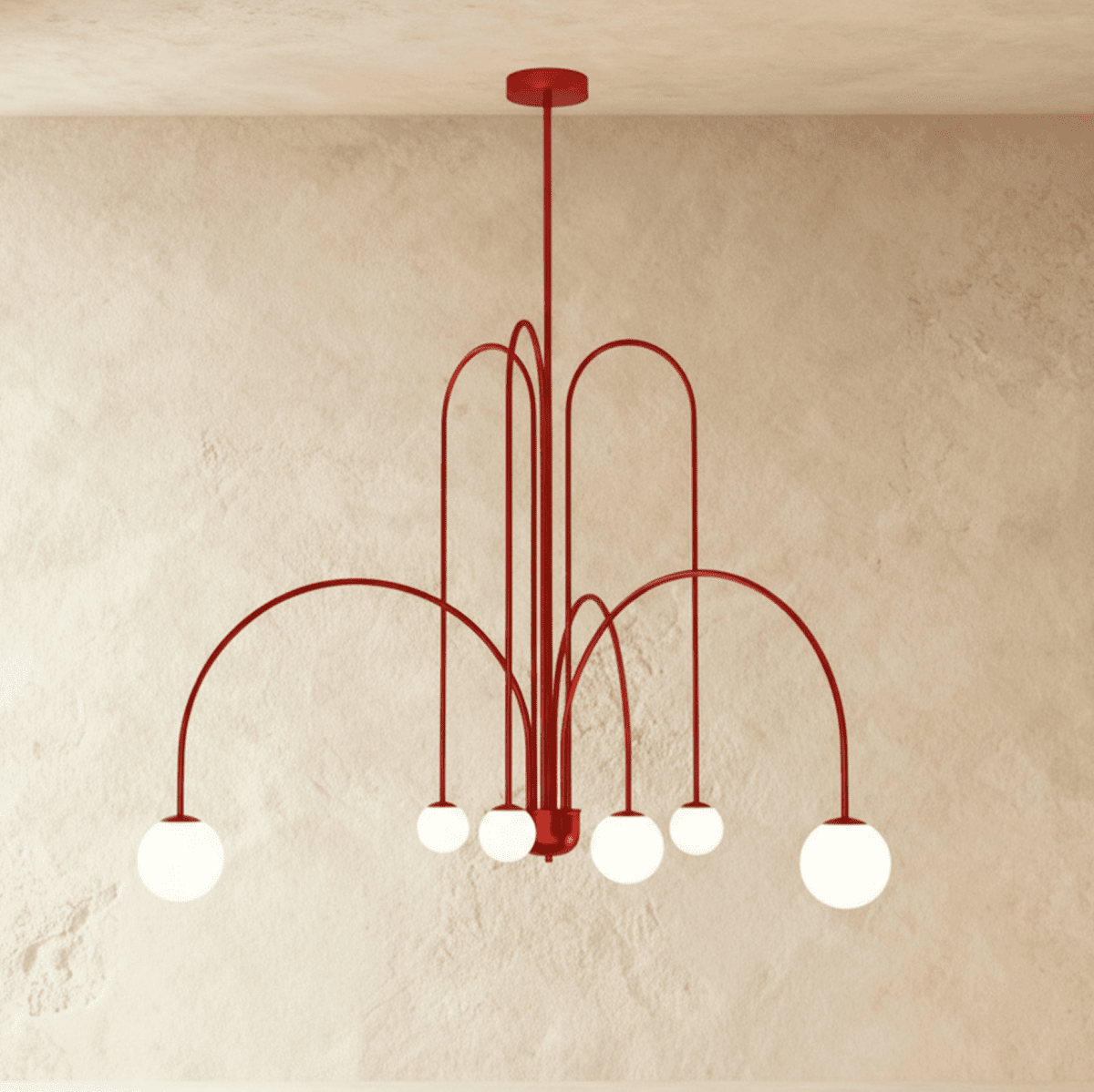 Aurora Arc Opal Glass Chandelier In Iron Frame Art Deco Glow