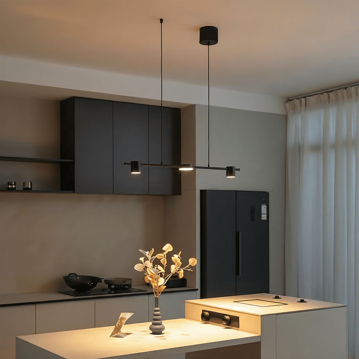 NovaLume Apex Chandelier Black And Gold Ambient LED Light