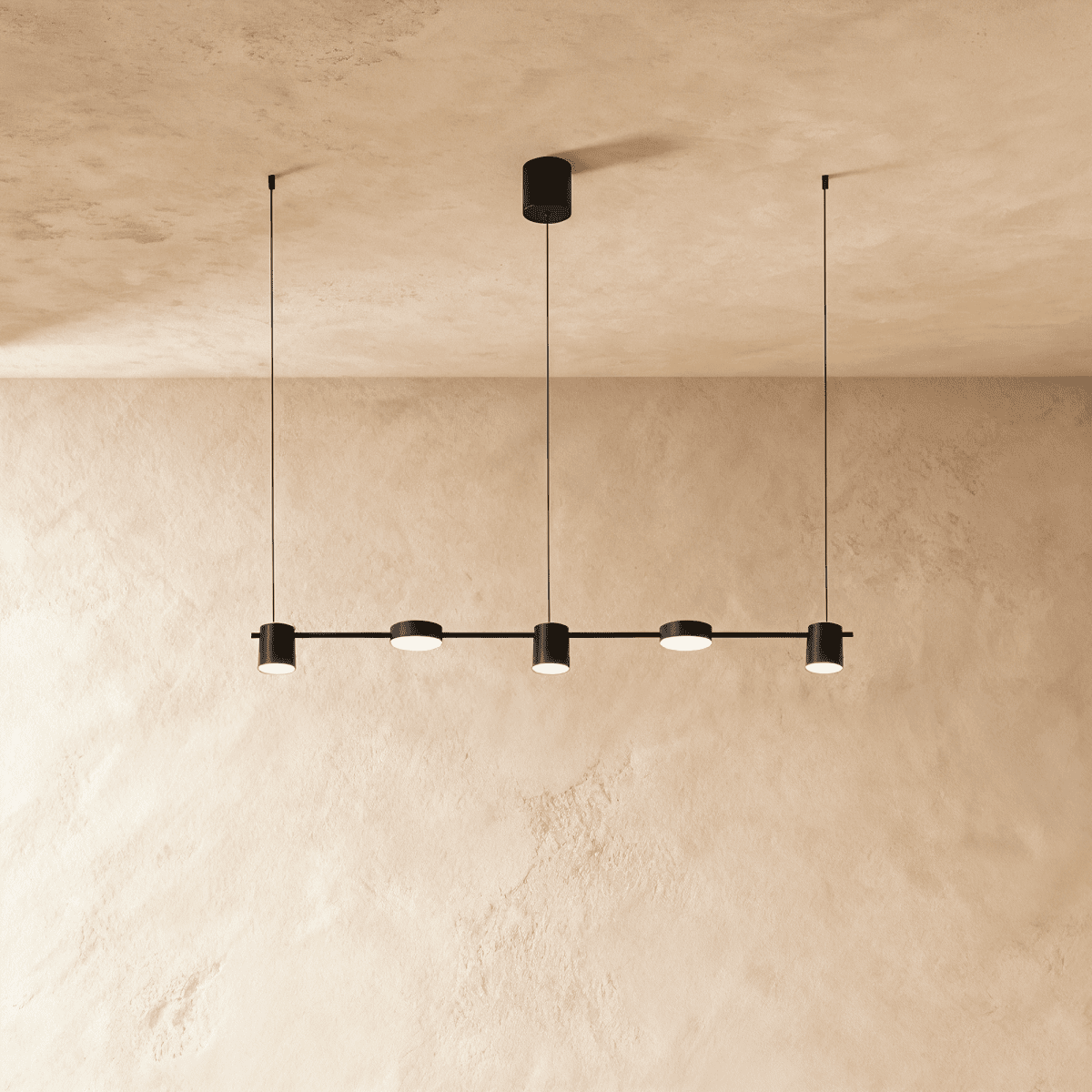 NovaLume Apex Chandelier Black And Gold Ambient LED Light