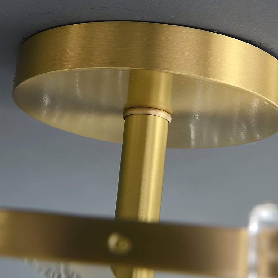 CopperLumen üveg halo mennyezeti lámpa texturált panelekkel és félig beépíthető kivitelben