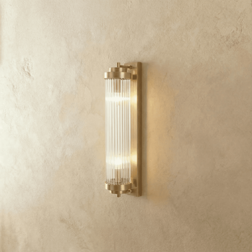 AeroCage Glass Rod Wall Sconce For Soft Ambient Illumination