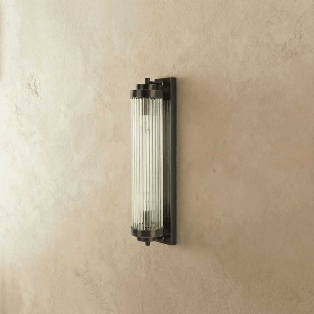 AeroCage Glass Rod Wall Sconce For Soft Ambient Illumination