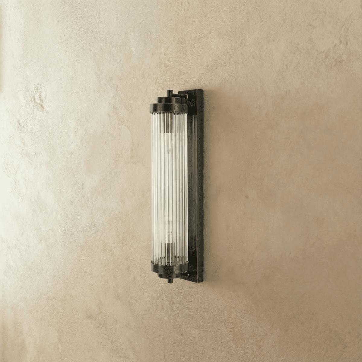 AeroCage Glass Rod Wall Sconce For Soft Ambient Illumination