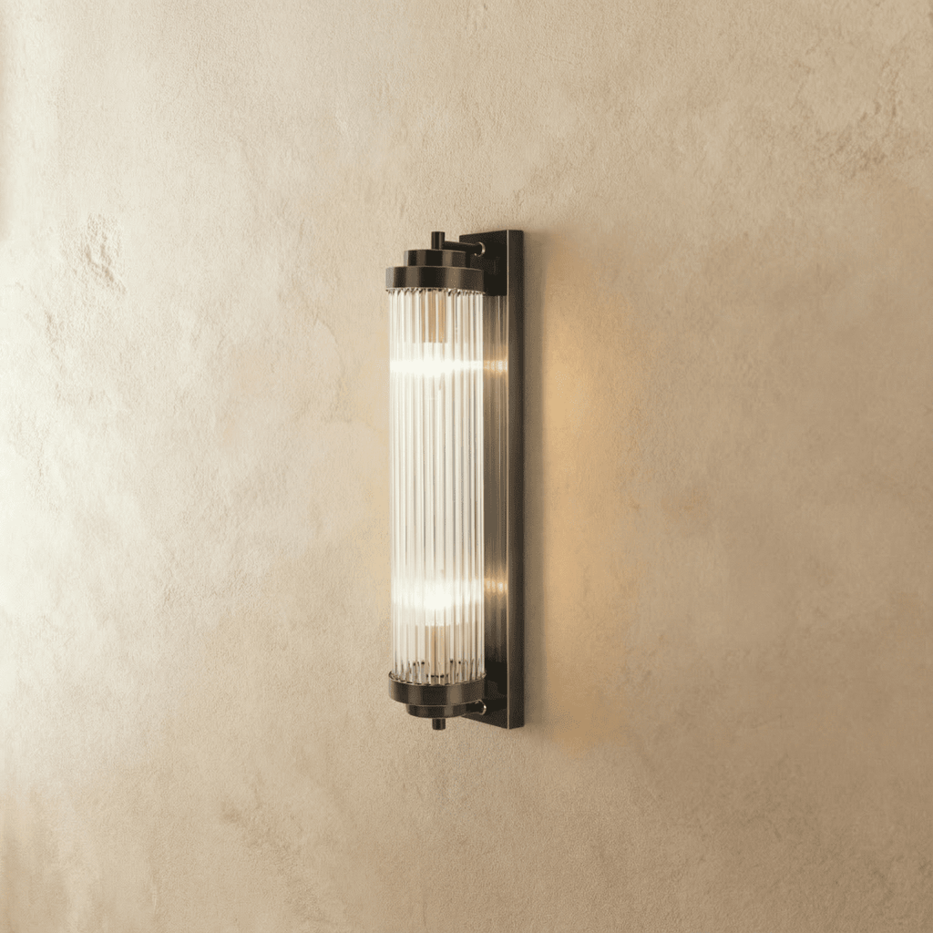 AeroCage Glass Rod Wall Sconce For Soft Ambient Illumination