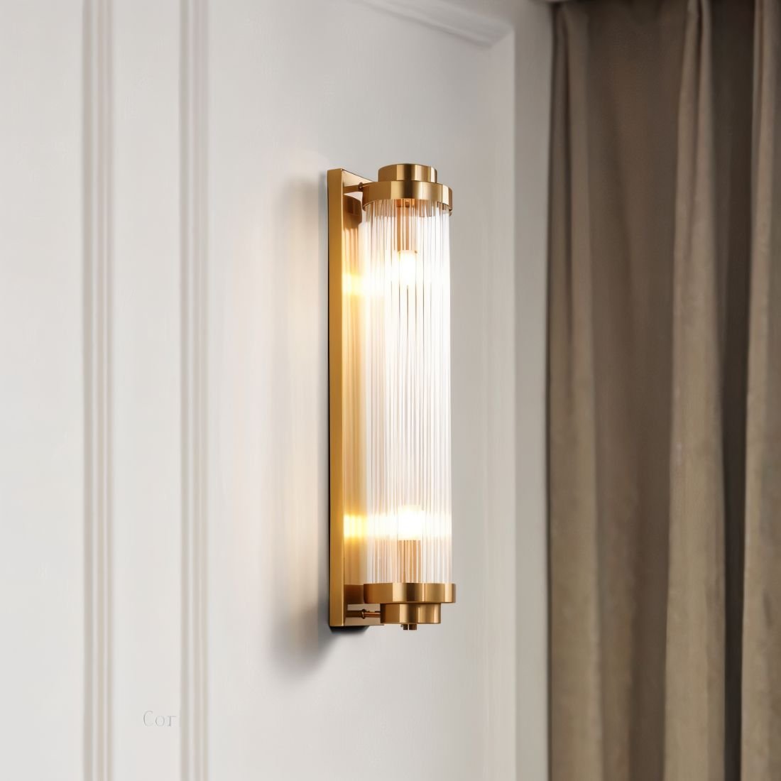 AeroCage Glass Rod Wall Sconce For Soft Ambient Illumination