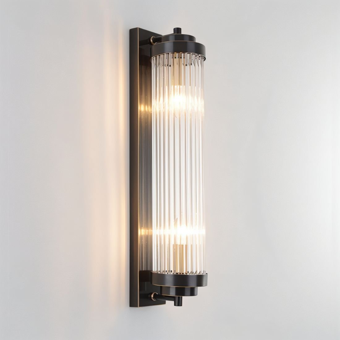 AeroCage Glass Rod Wall Sconce For Soft Ambient Illumination