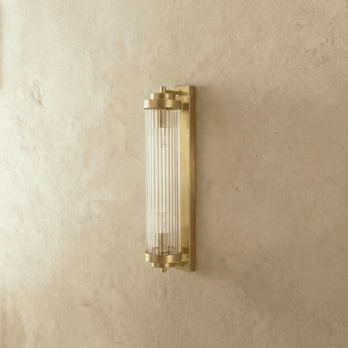 AeroCage Glass Rod Wall Sconce For Soft Ambient Illumination