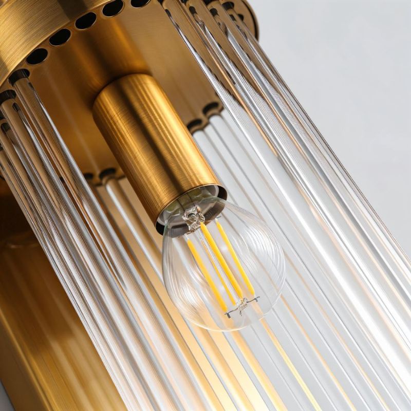 AeroCage Glass Rod Wall Sconce For Soft Ambient Illumination