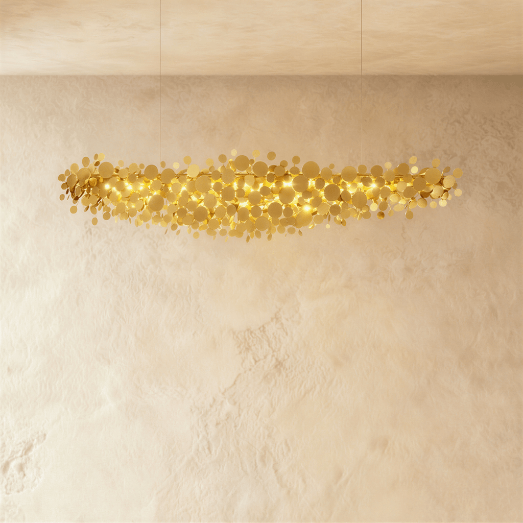 Lustre Luxori Disc avec finition or et chrome pour intérieurs modernes