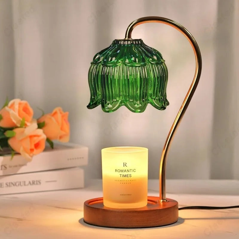 Lampa na zahřívání vonných svíček ve tvaru okvětního lístku, bezplamenný difuzér vůně pro moderní dekoraci