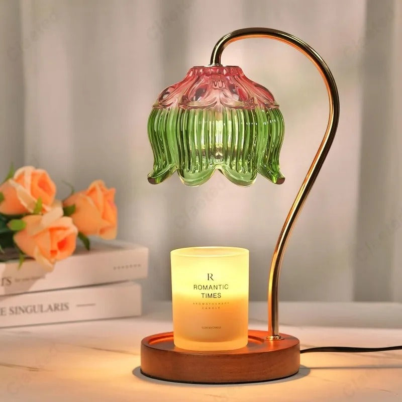 Lampa na zahřívání vonných svíček ve tvaru okvětního lístku, bezplamenný difuzér vůně pro moderní dekoraci