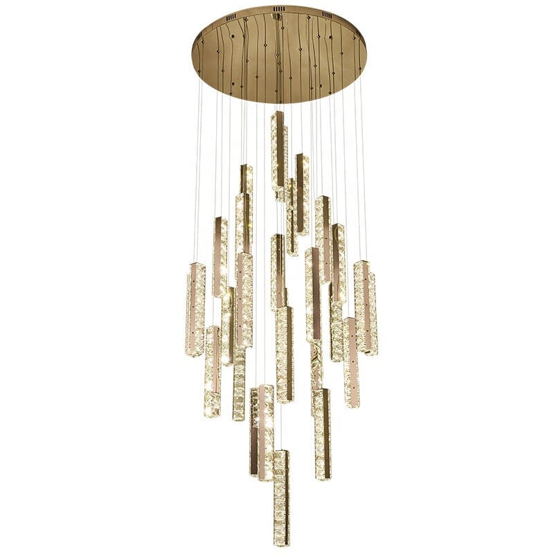 Crystal Chandelier With LED Lighting for Stairwells and Entryways, Orabella
