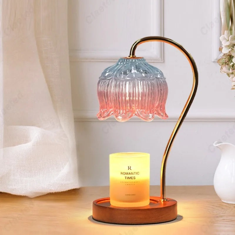 Lampa na zahřívání vonných svíček ve tvaru okvětního lístku, bezplamenný difuzér vůně pro moderní dekoraci