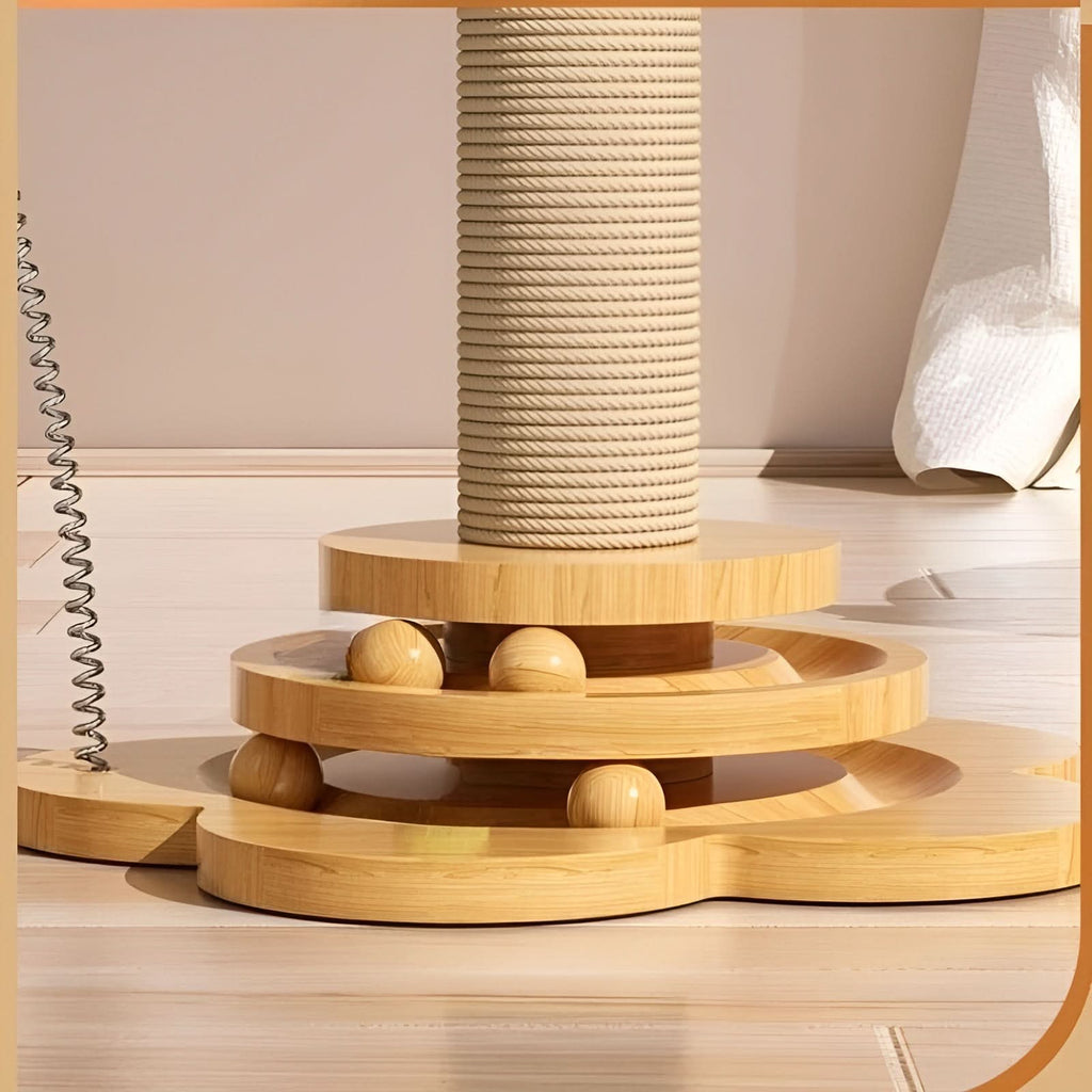 Jouet naturel pour chat en bois pour jeu instinctif - Fioriscas