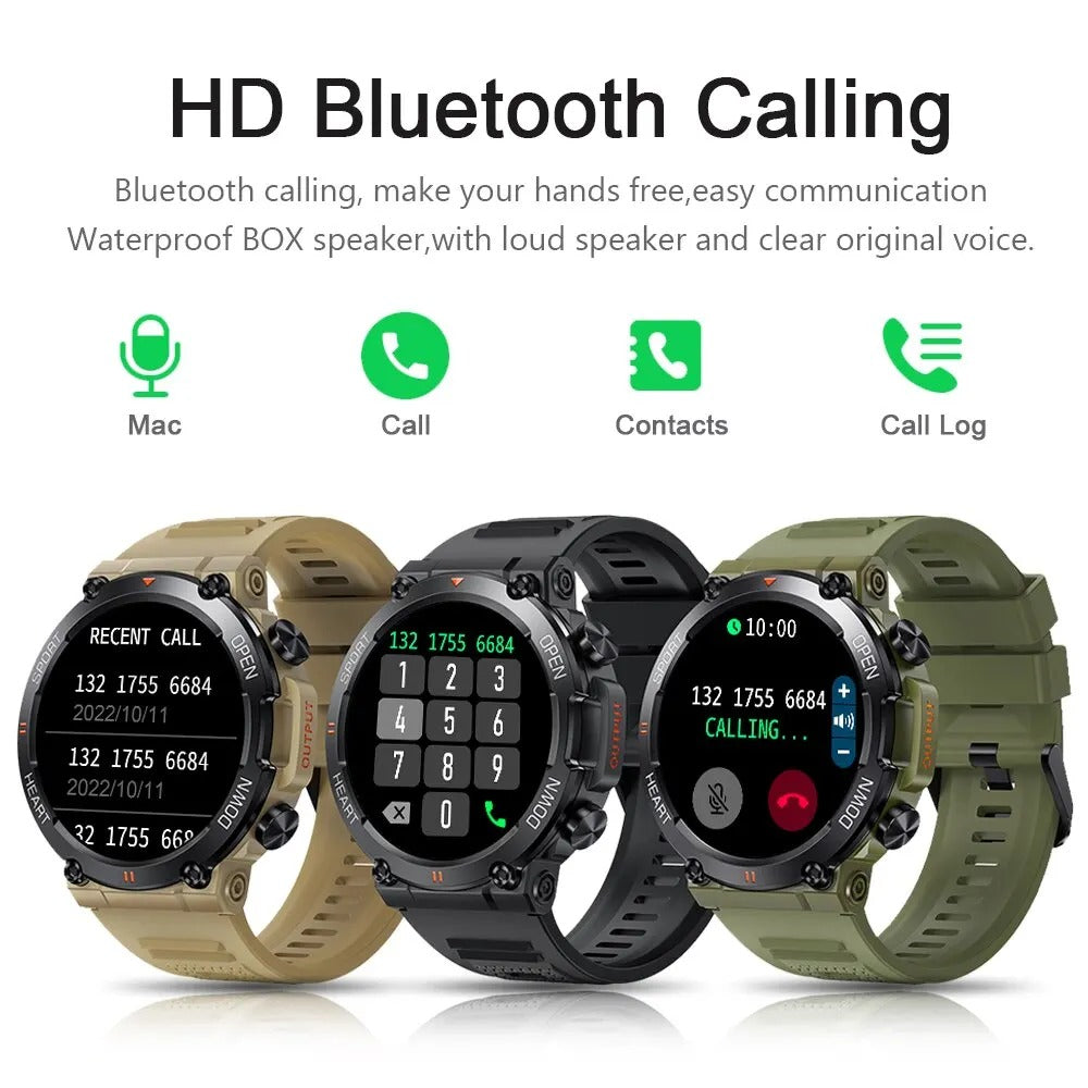 Rugged Outdoor Smart Watch With Round Touchscreen, FortisX Titan