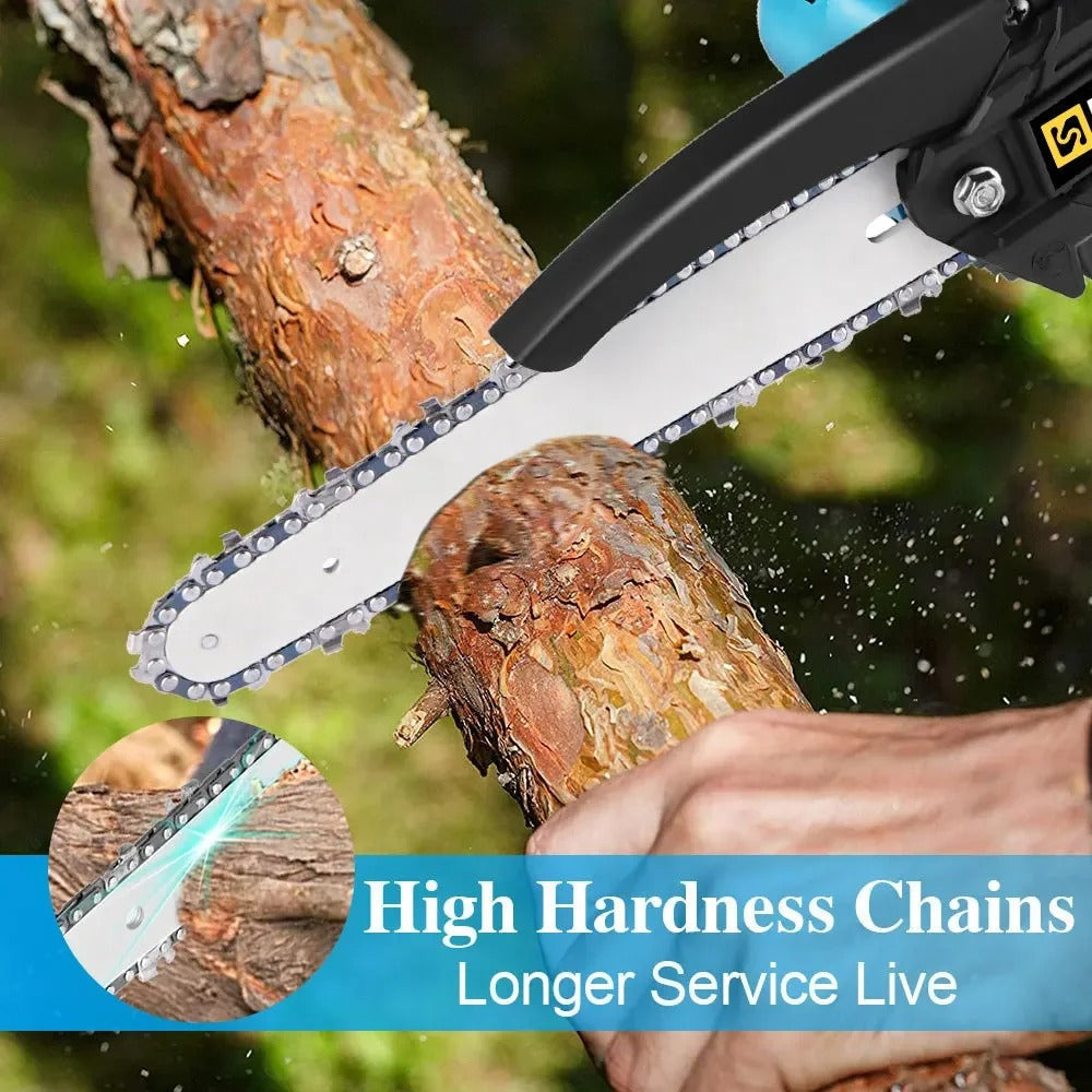 Mini Cordless Chainsaw, LumaSaw 6-Inch Chain, Lightweight One-Hand Grip