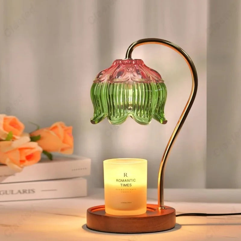 Lampa na zahřívání vonných svíček ve tvaru okvětního lístku, bezplamenný difuzér vůně pro moderní dekoraci