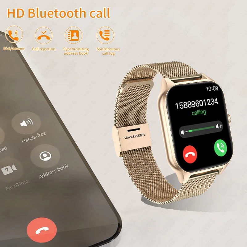 NovaVel Luma Women's Smartwatch With Fitness Tracker, Sleek Touchscreen