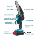 Mini Cordless Chainsaw, LumaSaw 6-Inch Chain, Lightweight One-Hand Grip