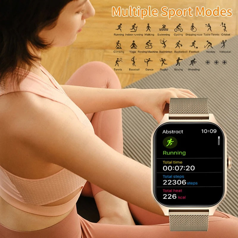 NovaVel Luma Women's Smartwatch With Fitness Tracker, Sleek Touchscreen