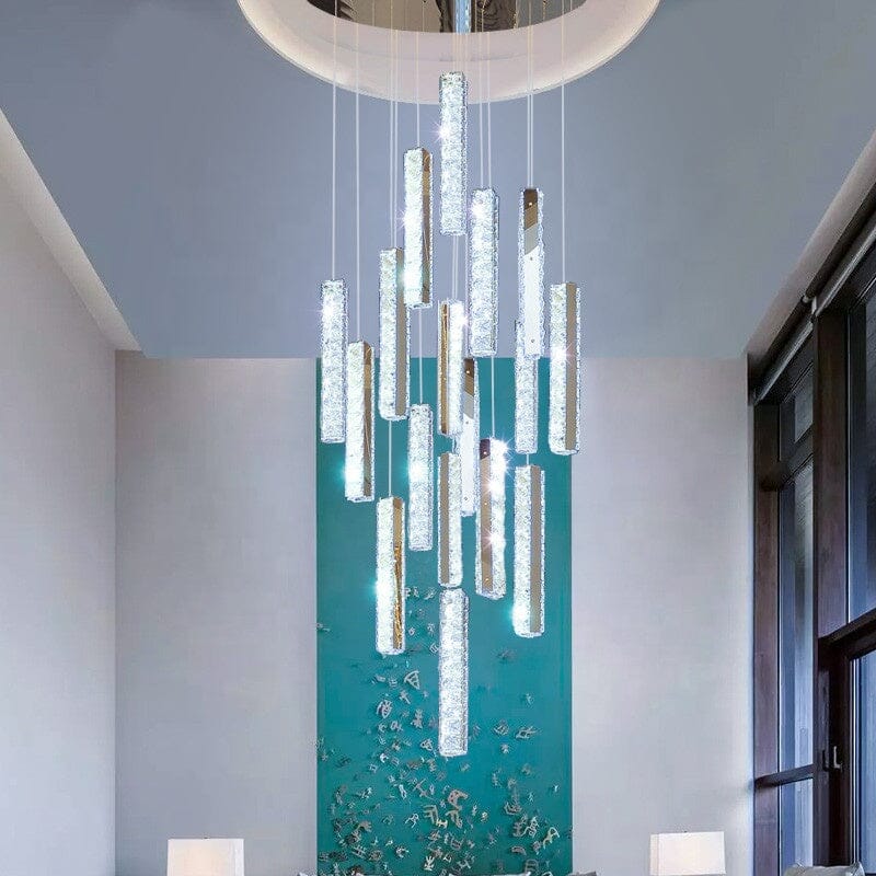Crystal Chandelier With LED Lighting for Stairwells and Entryways, Orabella