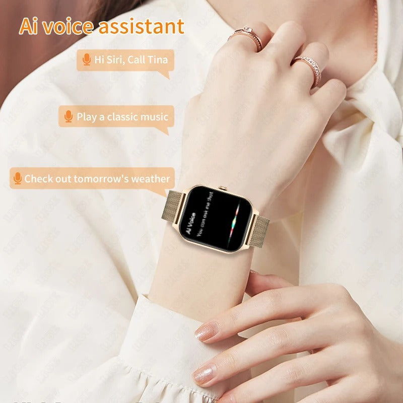 NovaVel Luma Women's Smartwatch With Fitness Tracker, Sleek Touchscreen