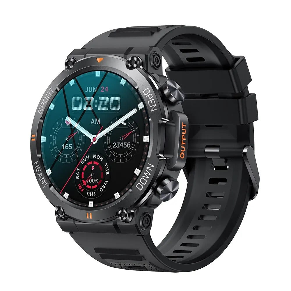 Rugged Outdoor Smart Watch With Round Touchscreen, FortisX Titan