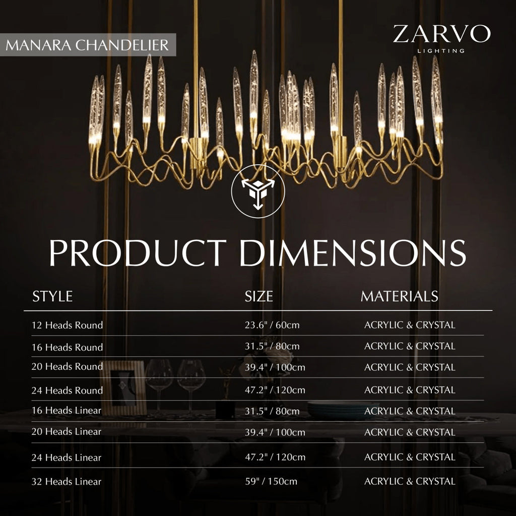 NovaLume Bubble Glass Chandelier in Gold or Silver Finish