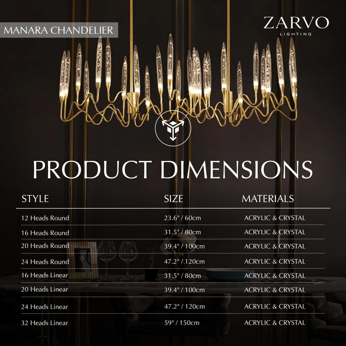 NovaLume Bubble Glass Chandelier in Gold or Silver Finish