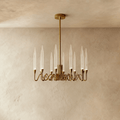 NovaLume Bubble Glass Chandelier in Gold or Silver Finish