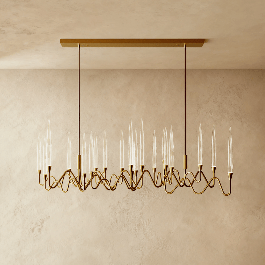 NovaLume Bubble Glass Chandelier in Gold or Silver Finish