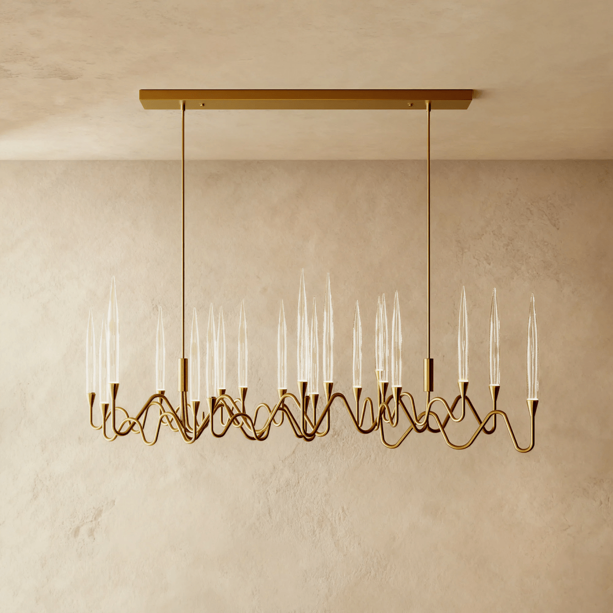 NovaLume Bubble Glass Chandelier in Gold or Silver Finish