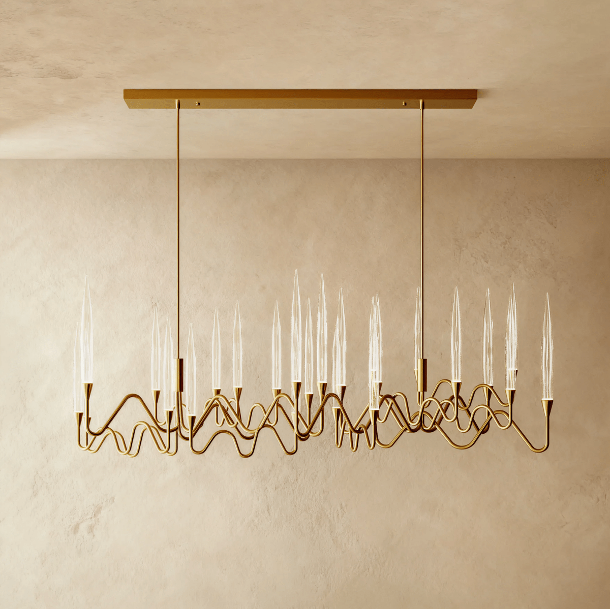 NovaLume Bubble Glass Chandelier in Gold or Silver Finish