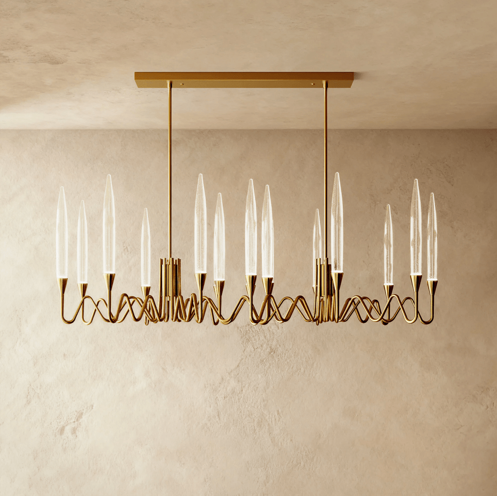 NovaLume Bubble Glass Chandelier in Gold or Silver Finish