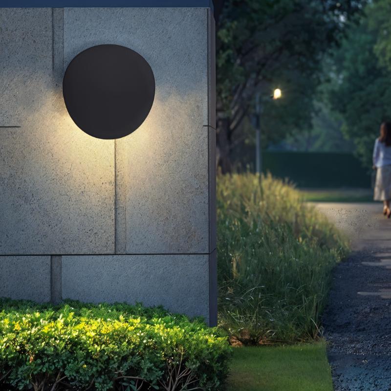 NovaCurve Matte Black And White LED Wall Lamp With Ambient Glow