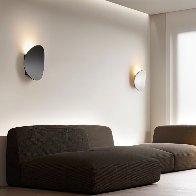 NovaCurve Matte Black And White LED Wall Lamp With Ambient Glow
